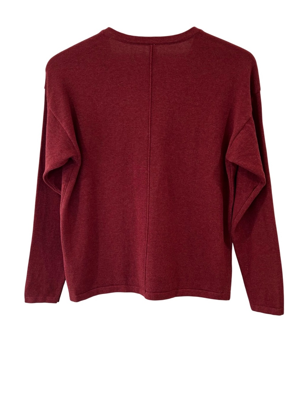Pact organic cotton classic fine knit relaxed sweater XS pomegranate NWOT - Picture 2 of 8